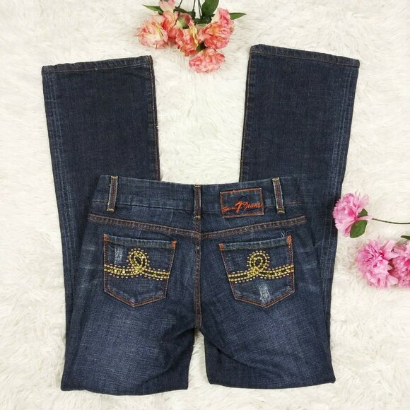 Seven 7 by Melissa McCarthy Women's Size 25 Blue Denim Regular Bootcut EUC - Picture 5 of 8